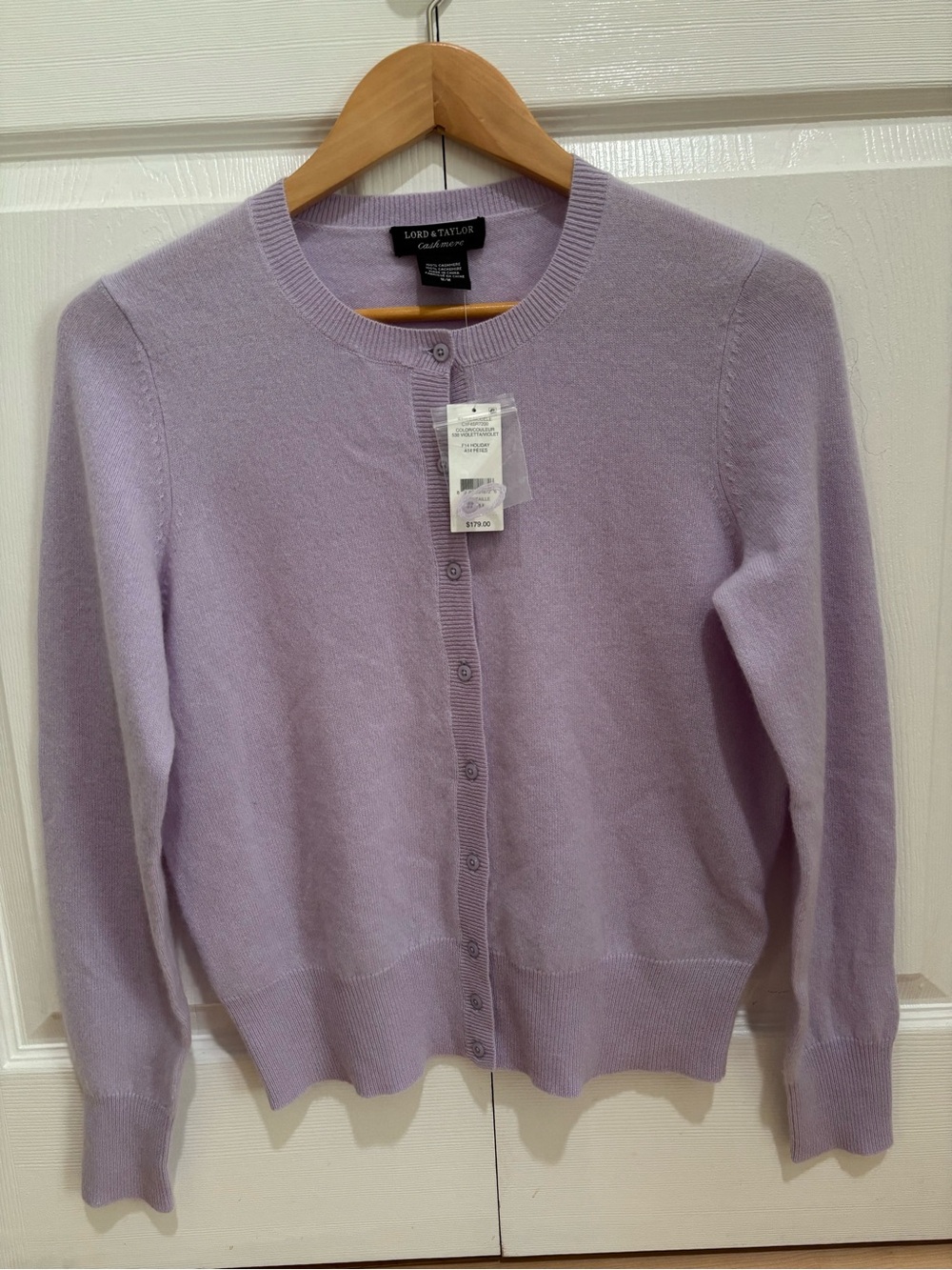 NEW Lord & Taylor Cashmere Cardigan Size M - Picture 2 of 5